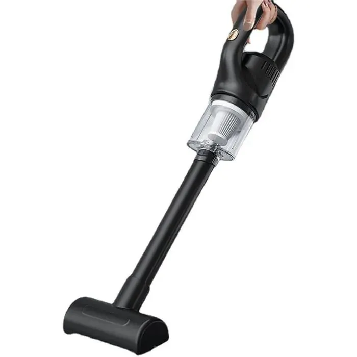 Aspirateur Voiture Sans Fil Portable Noir Mini Aspirateur à Main Rechargeable Forte Aspiration Triple Filtration Maison Auto