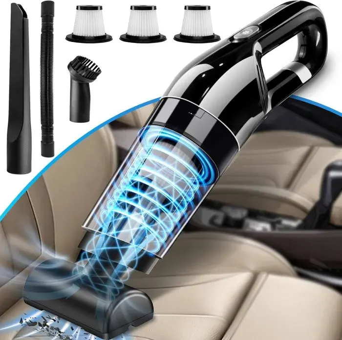 Aspirateur Voiture Sans Fil10000Pa Aspirateur À Main PuissantMultifonctionnel Aspirateur Voiture Puissant Avec 3 Filtres He