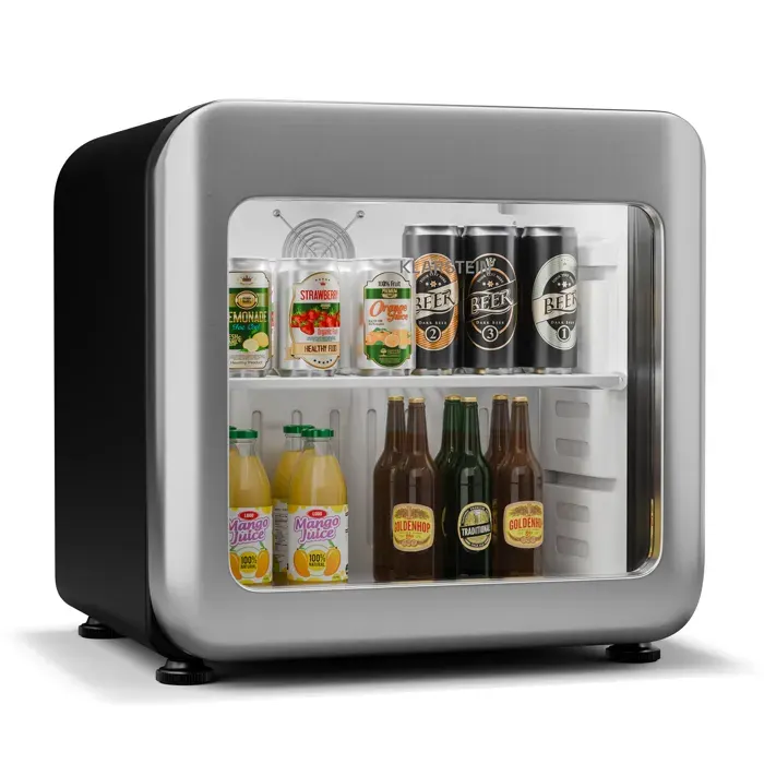 Audrey Evo 40cm 45L Frigo à Boisson avec Porte Vitrée Argent