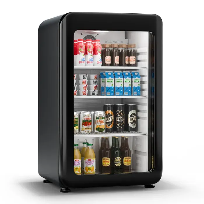 Audrey Evo 74cm 95L Frigo à Boisson avec Porte Vitrée Noir
