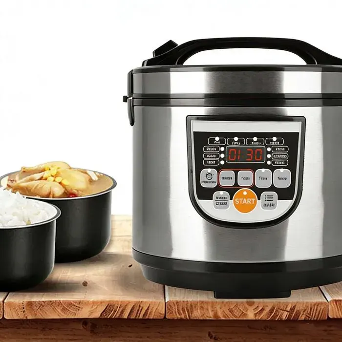 Autocuiseur - Cuiseur à Riz Multifonction 5L 700W - Cuve Antiadhésive - Pour Riz Soupe Ragoût Porridge - Pour 10-15 Personnes