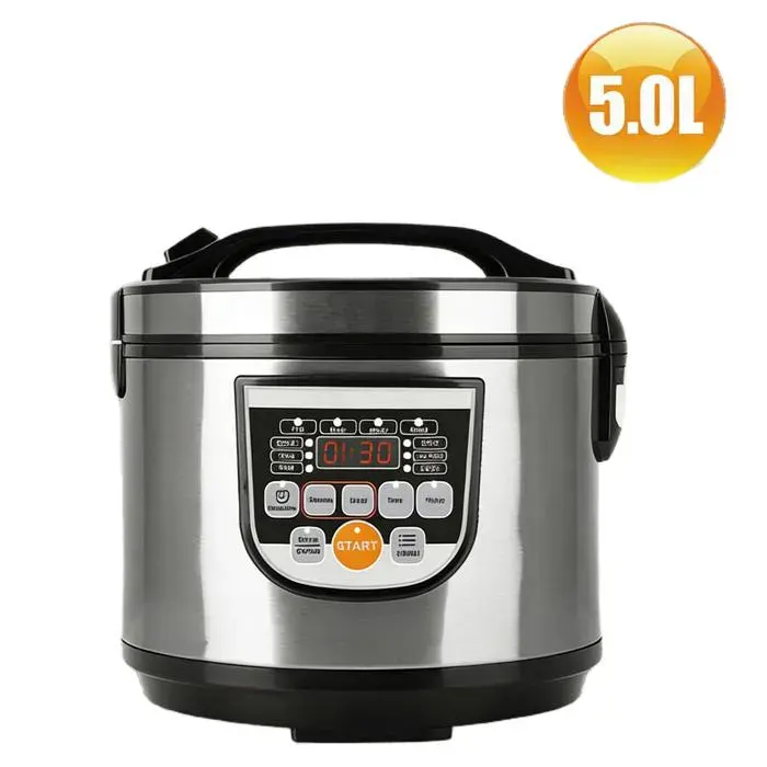 Autocuiseur électrique 5L avec 10 programmes - Cuiseur à riz multifonction 800W pour cuisson du riz cuisson vapeur cuisson lente