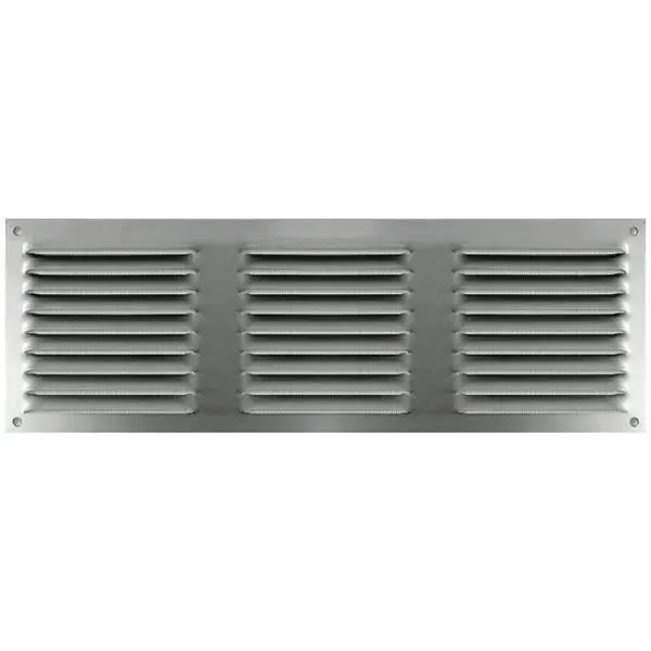 AUTOGYRE Grille alu anodisé à persienne en applique - 150x300 mm - sans moustiquaire