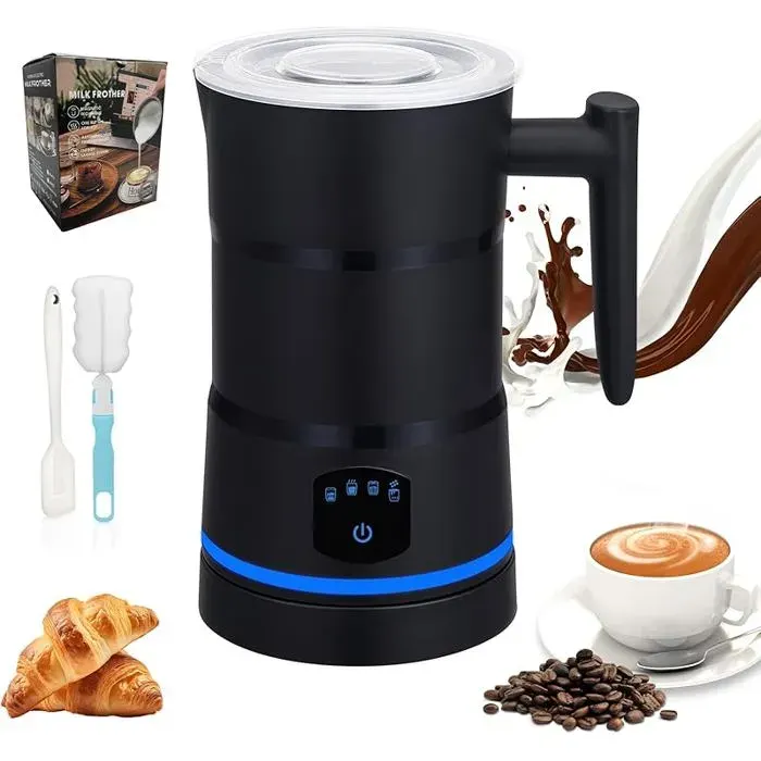 Automatique Mousseur à Lait 4 en 1Arrêt Automatique430ML Grand FormatRevêtement AntiadhésifMode Silencieux4 Mo MOUSSEUR A LAIT