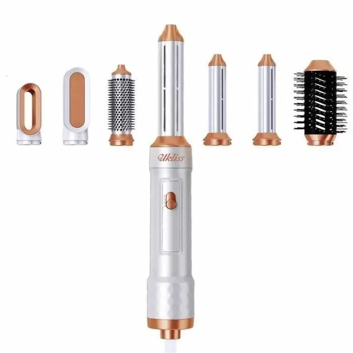 Avec boîte - LUA - Sèche-cheveux électrique 6 en 1 Brosse soufflante Styler à air chaud Peigne en une éta