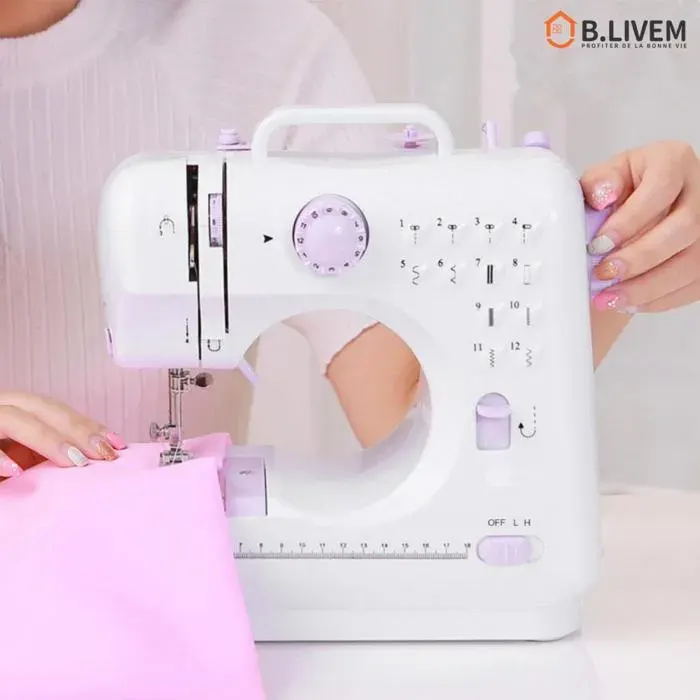 B.LIVEM Machine à Coudre Électrique 12 Points Double Fil 505