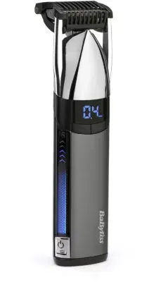 Babyliss - Tondeuse Barbe Super-X Metal S996e, Molette Réglable, 24 Hauteurs De Coupe, Précision 0,2 Mm, Autonomie 90 Mn