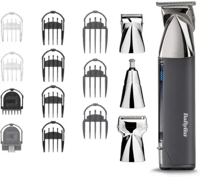 Babyliss - Tondeuse Multi Usages Mt996e Super-X Metal Series, 12 Hauteurs De Coupe, Précision 0,2 Mm, Autonomie 300 Mn