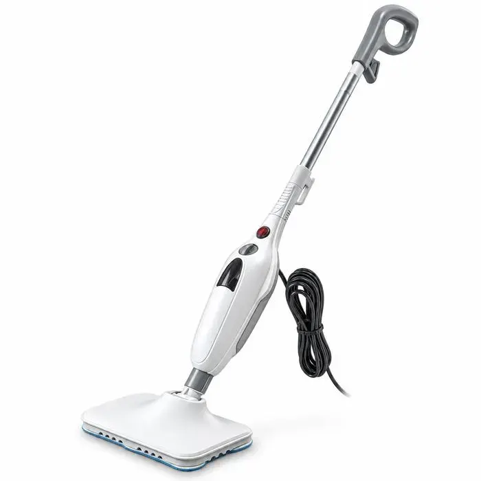 Balai vapeur - MAWIRON - 1500W - Tête pivotante 90/120° - Réservoir 035 L - Chauffe 15–30s — coloris Blanche