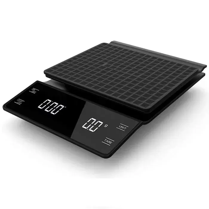 Balance Café Précision 0.1g Expresso et Filtre V60 avec Minuterie Écran LED Tapis Amovible Pèse Café Barista Cuisine