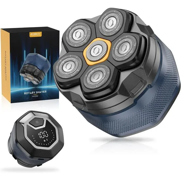 Bald Razor Rasoir électrique pour chauveétanche IPX7 pour chauveaffichage LED et charge de type Crasoir de têtetête magnétique