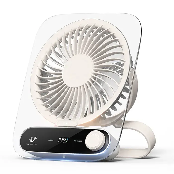 Balnc Ventilateur de bureau portable USB silencieux grande puissance mural rechargeable 3000mAh 199 vitesses réglables