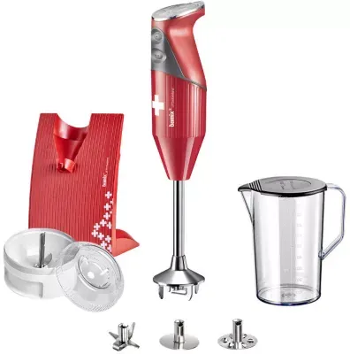 Bamix - Mixeur M200 Swissline Rouge/Croix Suisse