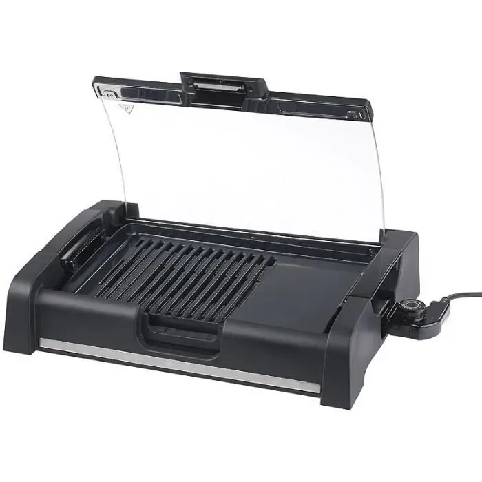 Barbecue électrique de table - ROSENSTEIN & SOHNE - 1650 W - Noir - Céramique - 34 x 24 cm