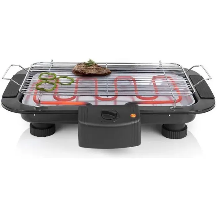 Barbecue électrique de table TRISTAR BQ2813 - Noir - 2000W - Surface de cuisson 38x22cm