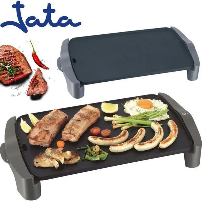 Barbecue et Grill - JATA - GR-555A - 2500W - Noir - Surface Rectangulaire — coloris Noire