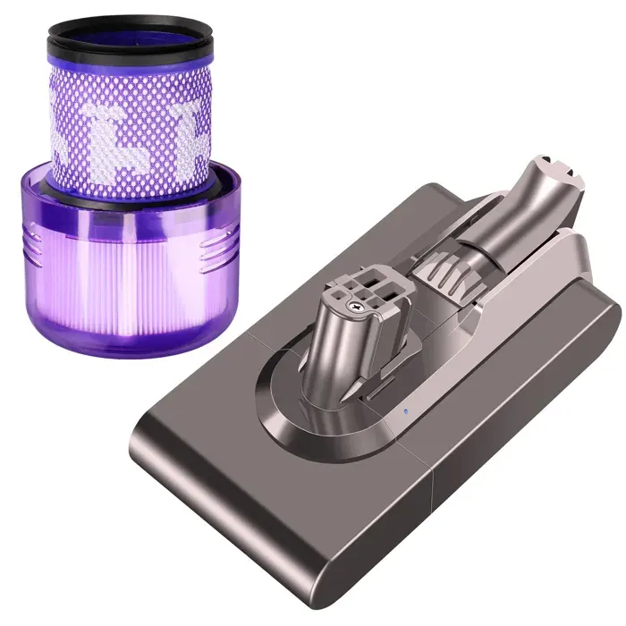 Batterie de remplacement - EXTRALINK - Dyson V12 - 252 V 2500 mAh - Li‑Ion - Kit batterie + filtre