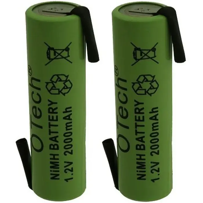 Batterie rechargeable pour rasoir - OTECH - PHILIPS PHILISHAVE MULTITRIM HQG267 - Ni-MH 12V 2000mAh - 2 pattes à souder