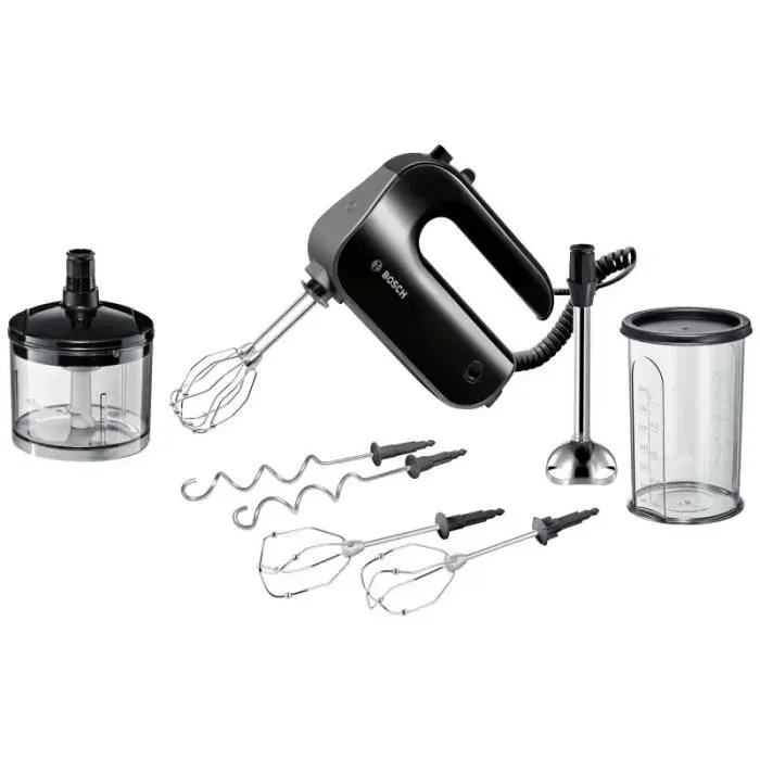 Batteur à main - Bosch - MFQ4980B - 850 W - 5 vitesses - Couleur noir argent