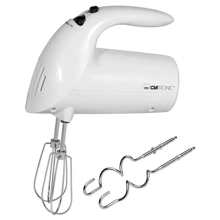 Batteur à main - CLATRONIC - HM 3014 Blanc - 5 niveaux de vitesse - Acier inoxydable