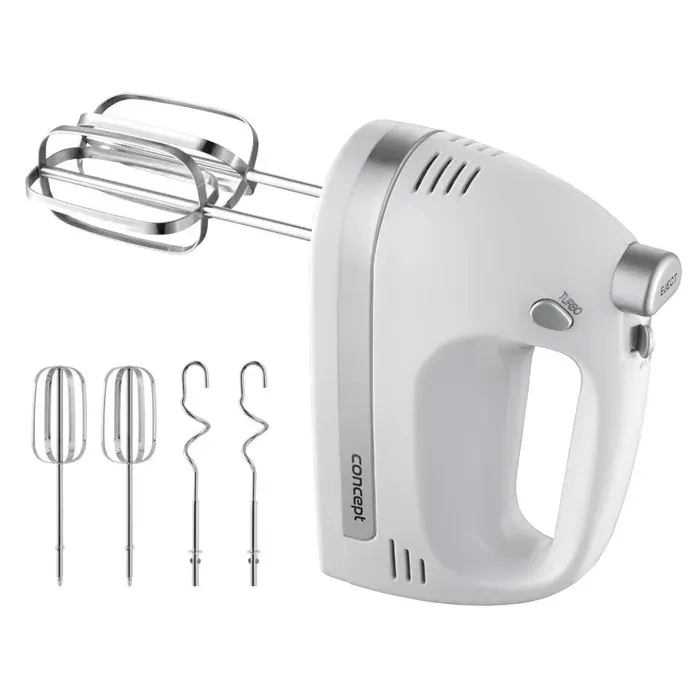 Batteur à main - CONCEPT - SR3390 - 5 vitesses - Fonction Turbo - 500 W - Blanc