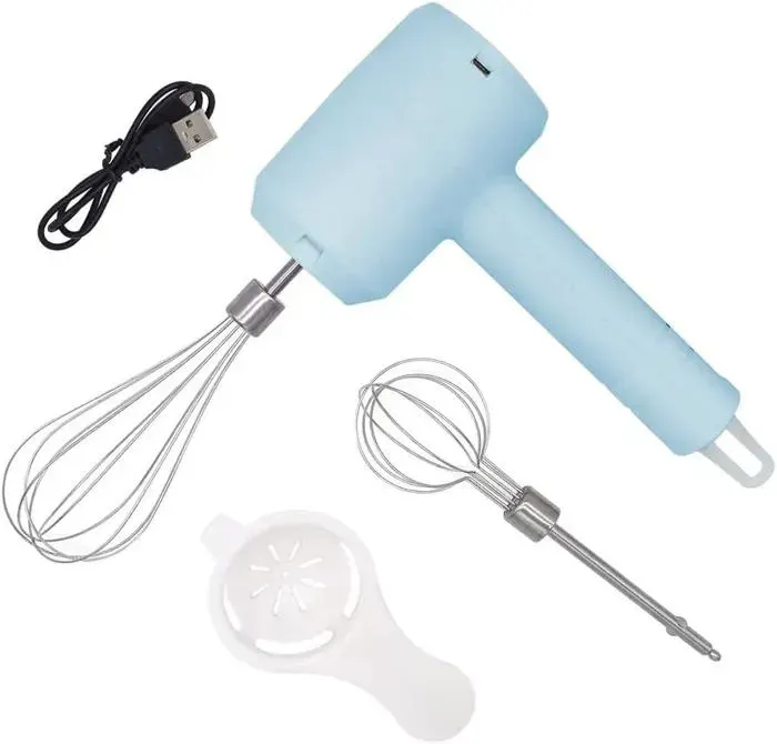 Batteur à main électrique batteur à oeufs USB rechargeable — coloris Bleu