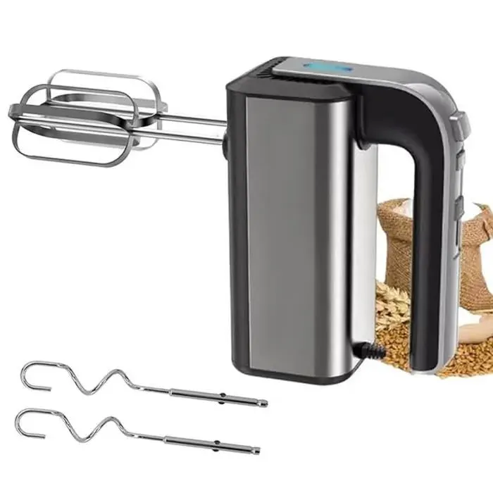 Batteur à main - MONMECD - 800W - 5 vitesses - Fonction turbo - Inox durable