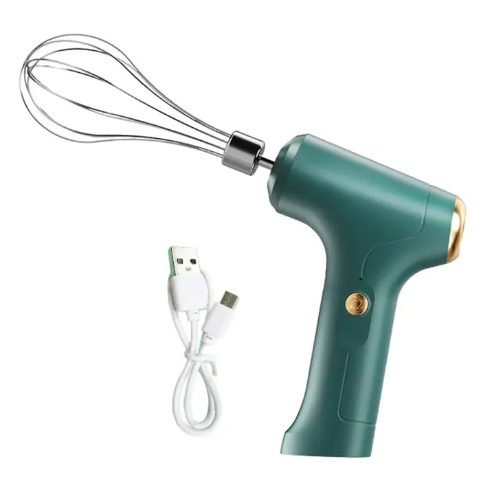 Batteur à main sans fil fouet électrique batteur électrique portatif rechargeable par USB mono-étage (tête simple/double Label