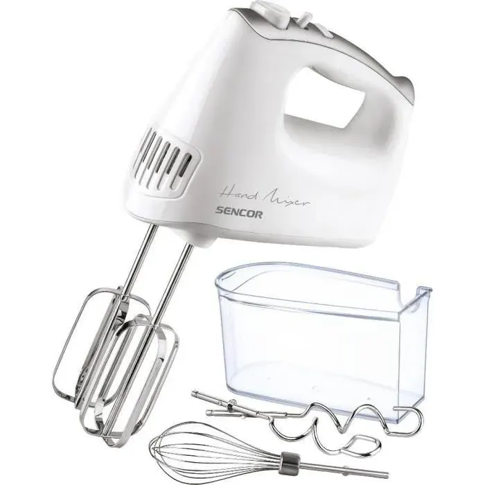 Batteur à main - SENCOR - SHM 5206WH-EUE3 - 500W - 5 niveaux de vitesse - Fonction turbo