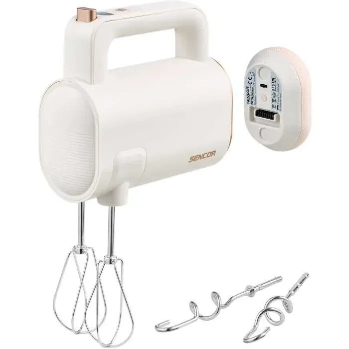 Batteur à main - SENCOR - SHM 9130WH - 8 vitesses - Sans fil - Blanc