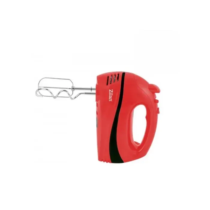 Batteur à main - ZILAN - 300W - 5 vitesses - Fonction Turbo - Rouge