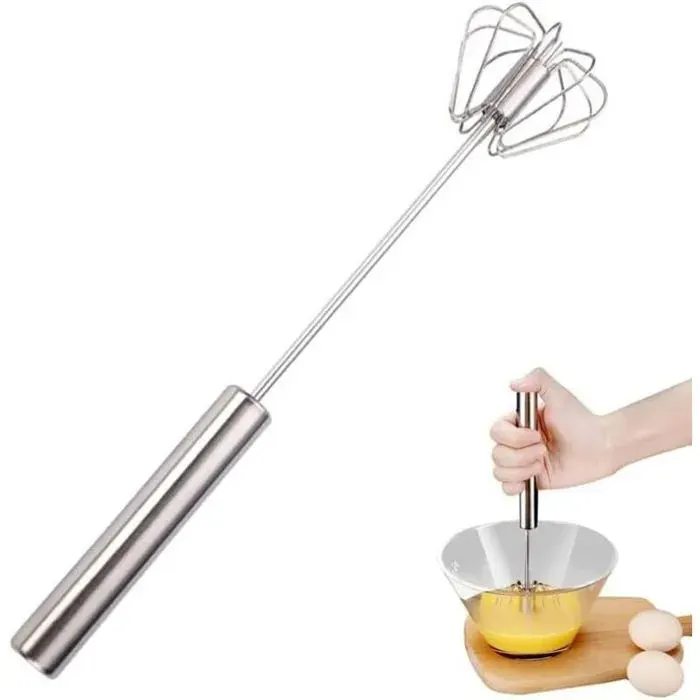 Batteur électrique à main fouet rotatif à pression outil de mélange culinaire 32 × 6 cm