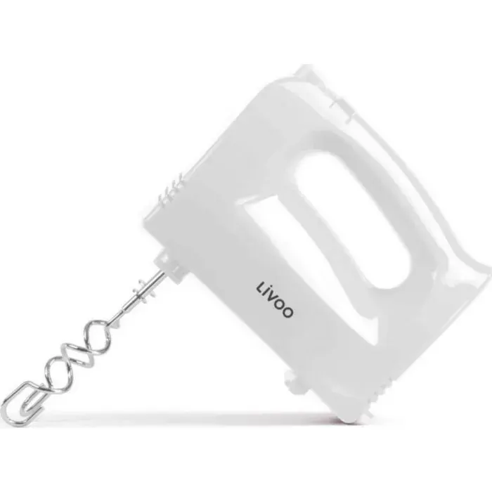 Batteur électrique LIVOO DOP162W - 5 vitesses - 2 batteurs et 2 pétrisseurs inclus - Blanc