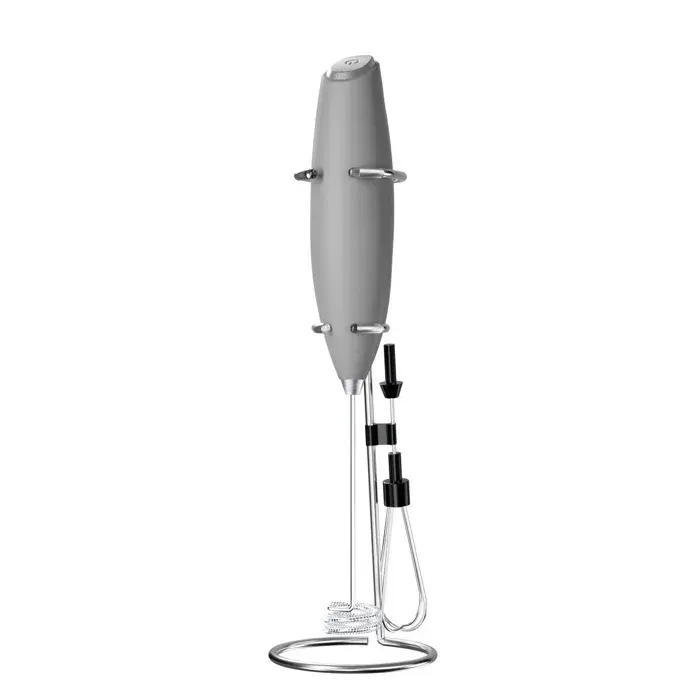 Batteur électrique multifonction mousseur à lait portable mini mixeur à main fouet en acier inoxydable cuisine pâtisserieGrey