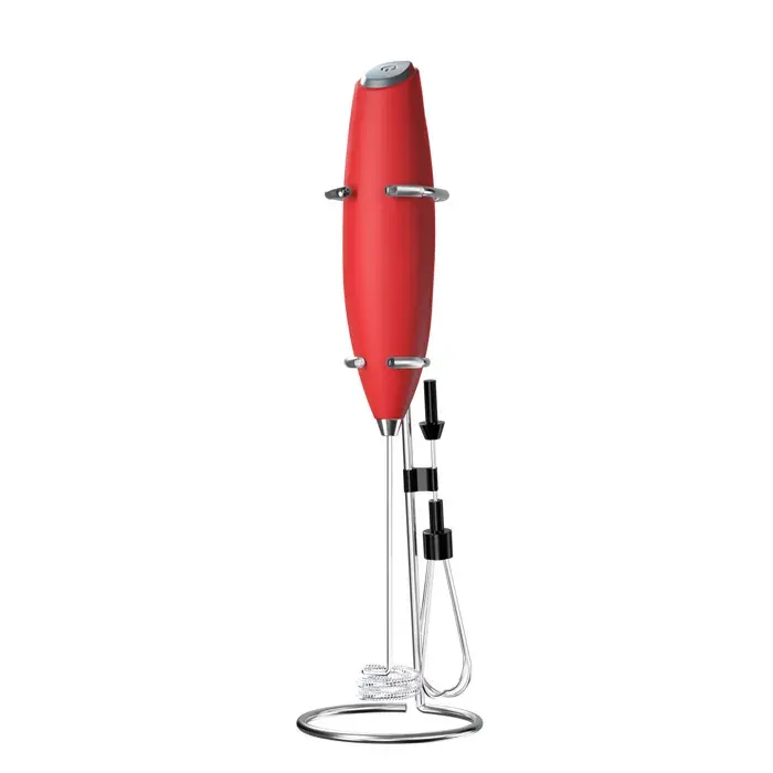 Batteur électrique multifonction mousseur à lait portable mini mixeur à main fouet en acier inoxydable cuisine pâtisserieRed