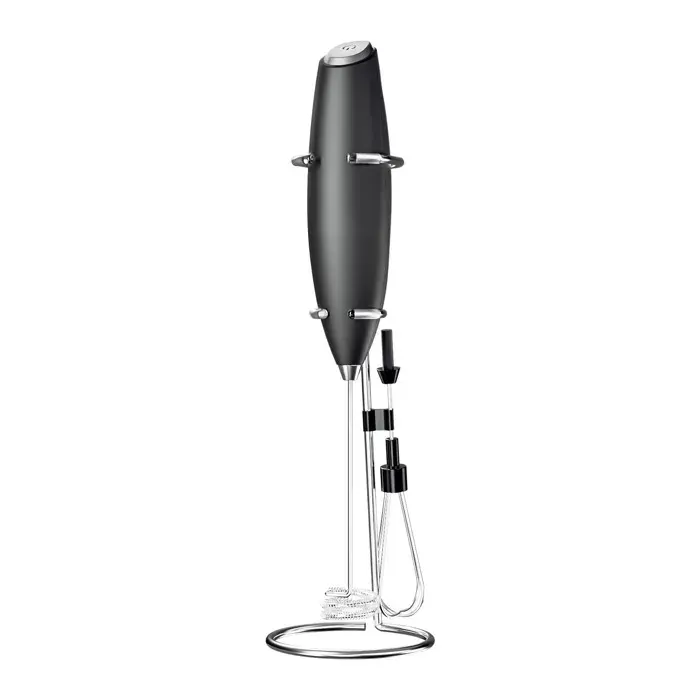 Batteur électrique multifonction mousseur à lait portable mini mixeur à main fouet en acier inoxydable cuisine pâtisserieBlack