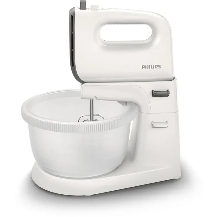 Batteur électrique - PHILIPS - HR3745/00 - Robot batteur mixeur Série 5000 - 500W - 5 vitesses - bol 3L - Blanc