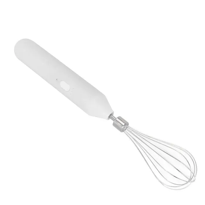 Batteur électrique sans fil portable fouet cuisine blanc. Meoiruery