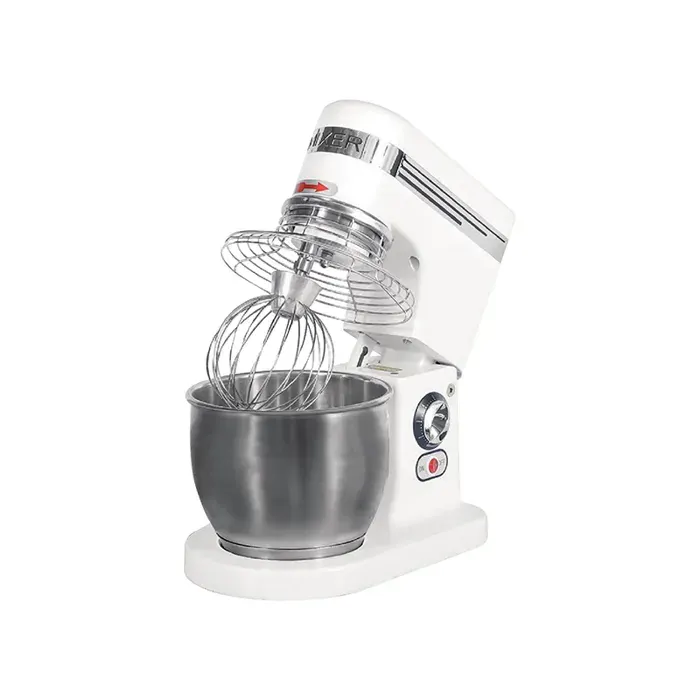 Batteur Mélangeur Professionnel à 3 Vitesses - Cuve 5 L ou 7 L - PizzaGroup - Blanc - l380- L1- P240- h380