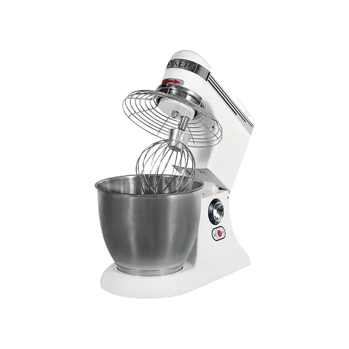 Batteur Mélangeur Professionnel à 3 Vitesses - Cuve 5 L ou 7 L - PizzaGroup - Blanc - l380- L1- P240- h410