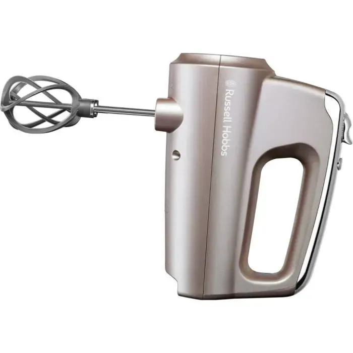 Batteur Mixeur Swirl - Russell Hobbs - 5 Vitesses - Fonction Turbo - 1 Paire de Batteurs Hélice - Rose