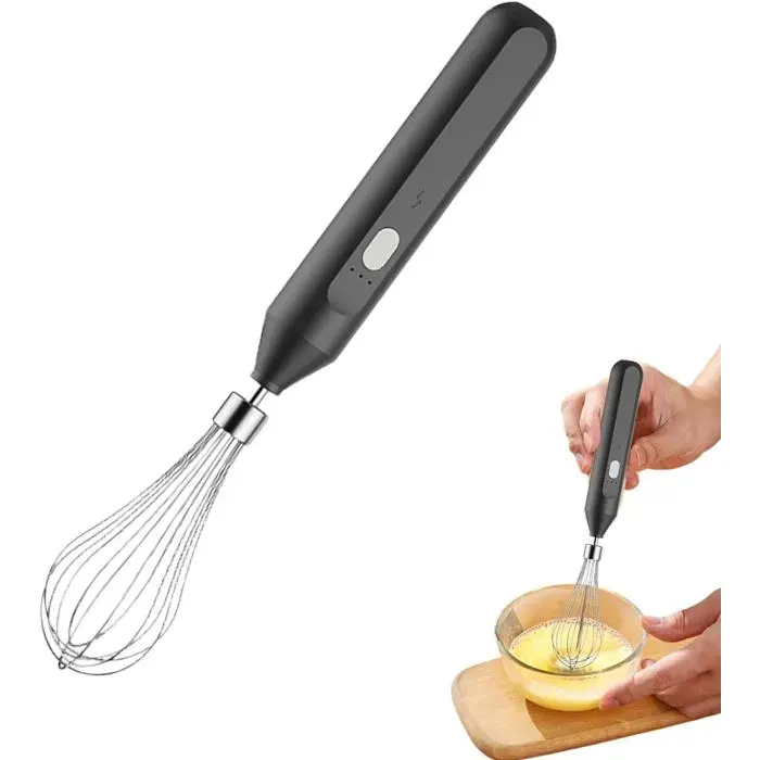 Batteur œufs électrique 3 vitesses charge USB 800 mAh ergonomique chocolat mousse salade Label