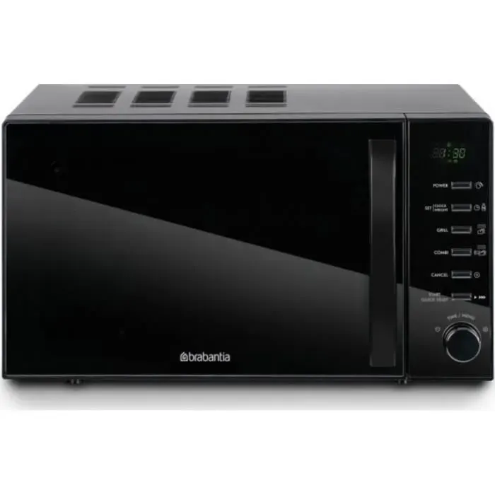 Bbek1145dg Brabantia bbek1145dg combi-micro-ondes - fonction gril - 700 watt - 13 programmes de cuisson - noir Bbek1145dg