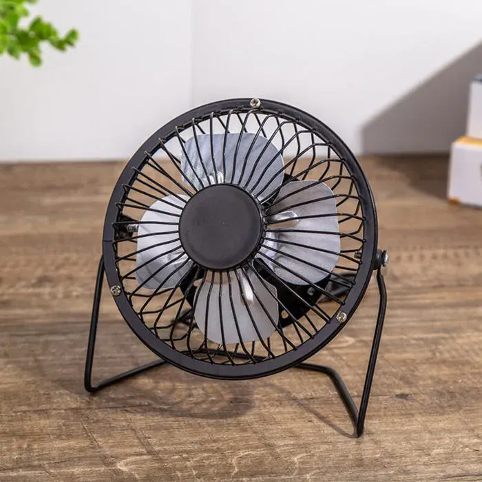BDD Mini ventilateur USB ventilateur USB bureau métal petit ventilateur silencieux noir puissant pour bureau maison Camping petit