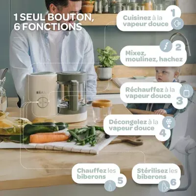 Beaba - Mixeur Cuiseur Bébé Babycook Neo Grey White — vue 3