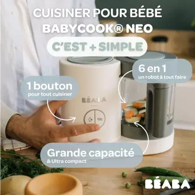 Beaba - Mixeur Cuiseur Bébé Babycook Neo Grey White — vue 8