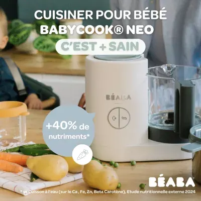 Beaba - Mixeur Cuiseur Bébé Babycook Neo Grey White — vue 7