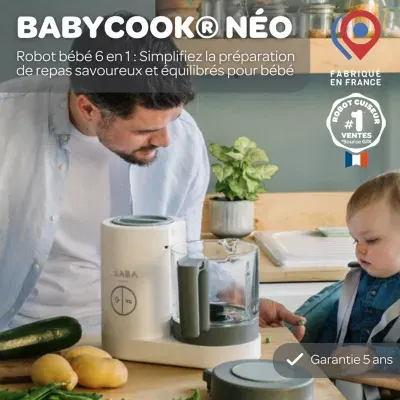 Beaba - Mixeur Cuiseur Bébé Babycook Neo Grey White — vue 2