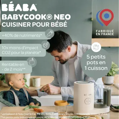 Beaba - Mixeur Cuiseur Bébé Babycook Neo Grey White — vue 6