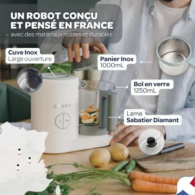 Beaba - Mixeur Cuiseur Bébé Babycook Neo Grey White — vue 5